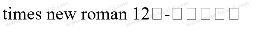 times new roman 12号字体转换